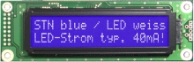 MC-LC-Display 2x20 blau